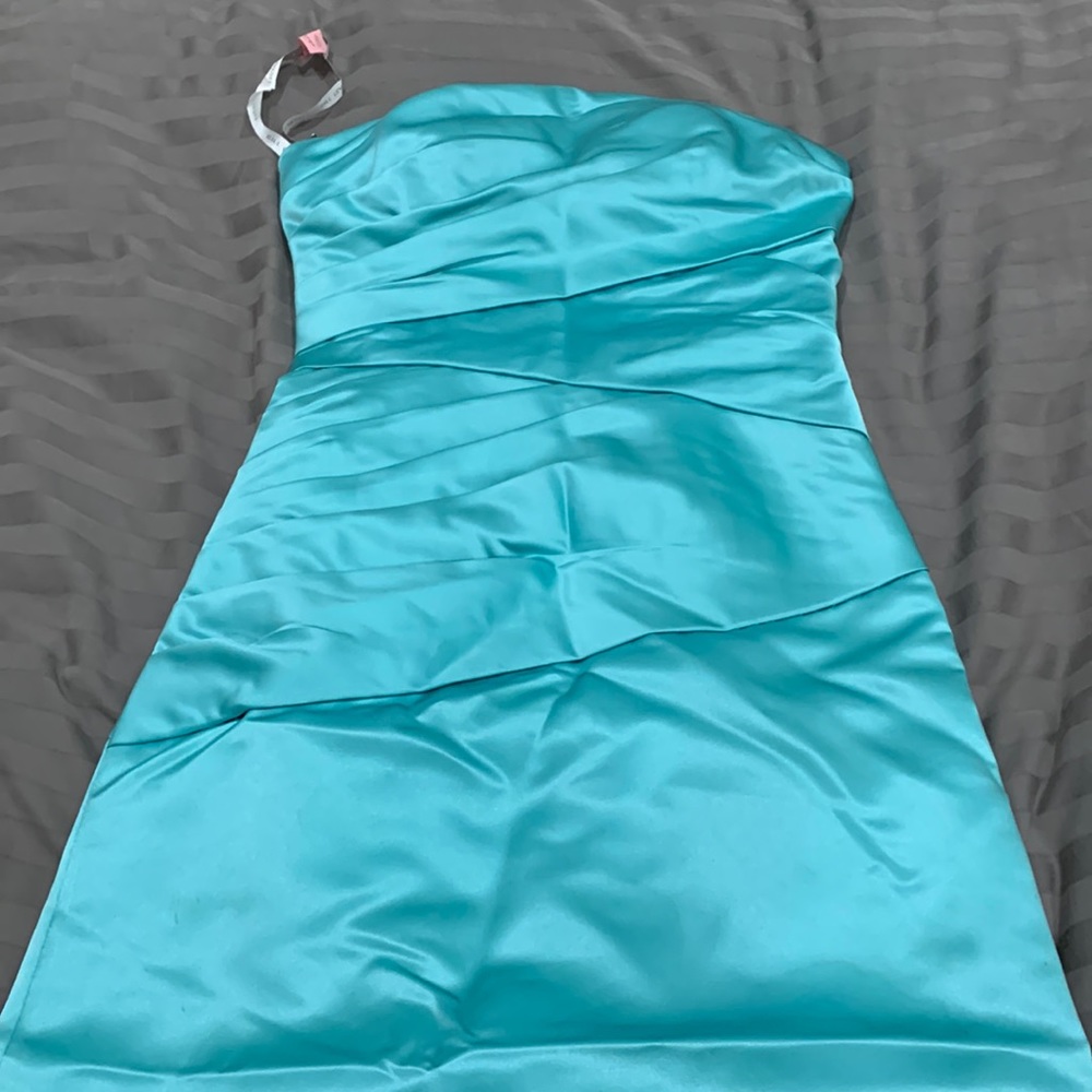 Tiffany blue evening dress